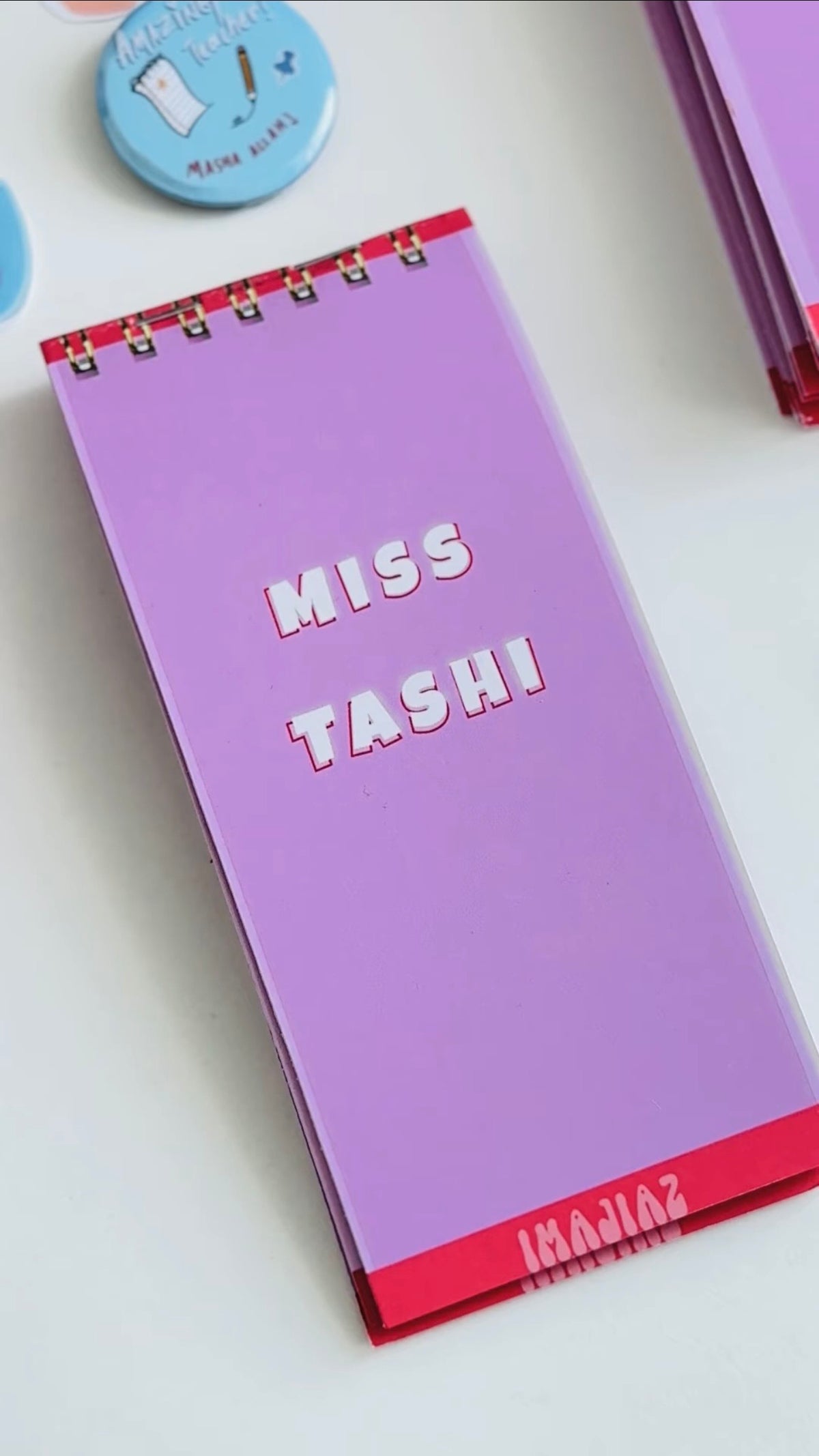 Teacher’s end of year notepad